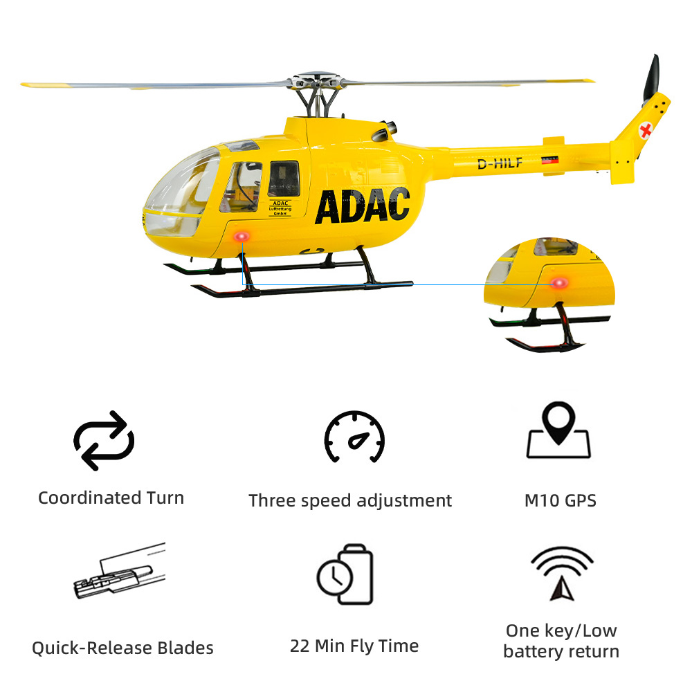 Outdoor Lighting Uk - FLY WING BO105 Ölçekli Helikopter, LED