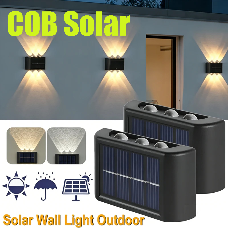 Outdoor Lighting Waterproof - COB Güneş Enerjili Duvar Lambası Dış