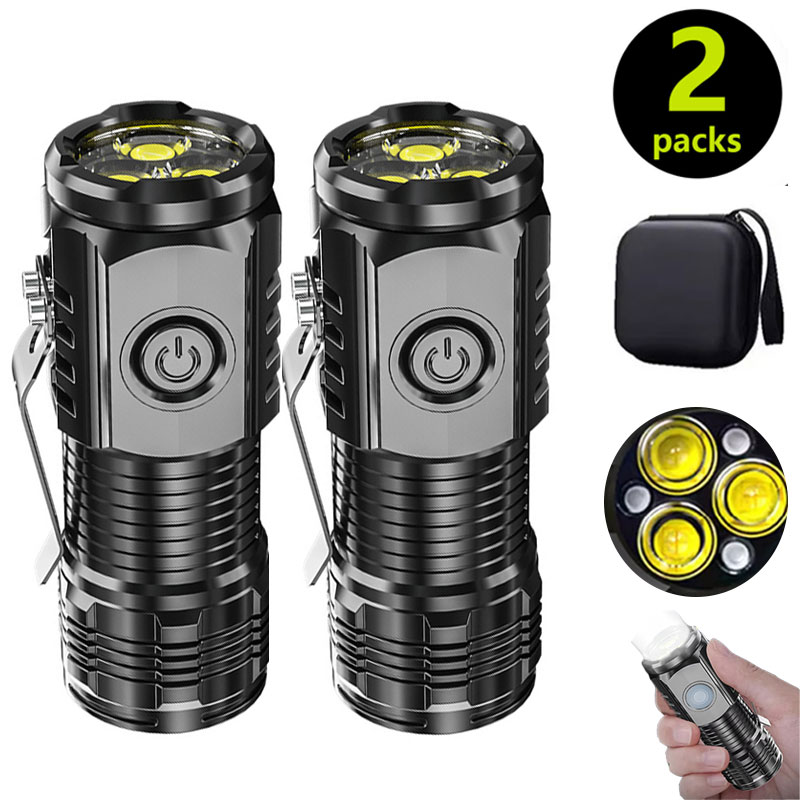 Outdoor Lighting Black - Kalem Klipsli Mini 3LED El Feneri,