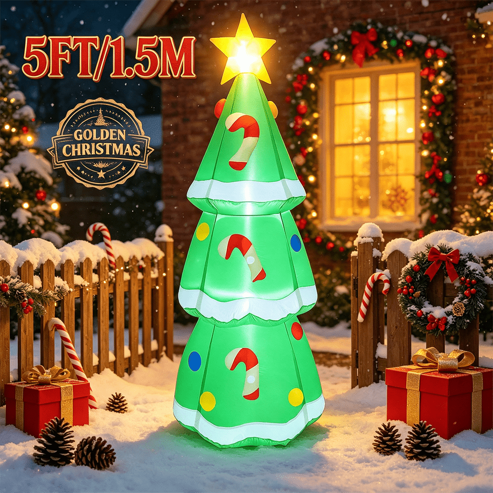 Outdoor Lighting Effects - 5FT/1,5M Noel Şişme DIY Dekorasyonu, LED