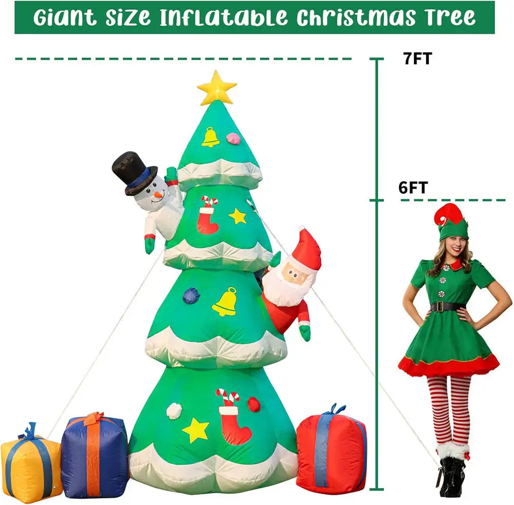 7FT Işıklı Noel Şişme Modeli,  - Outdoor Lighting Effects incelemesi ve fiyatı