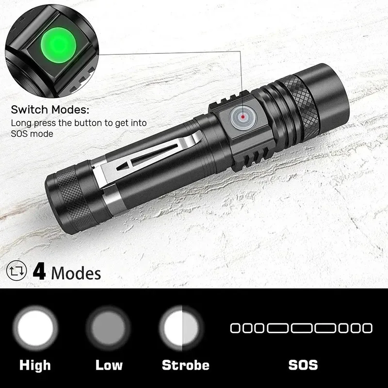 T6 LED Şarj Edilebilir El Fene - Outdoor Lighting Black incelemesi ve fiyatı