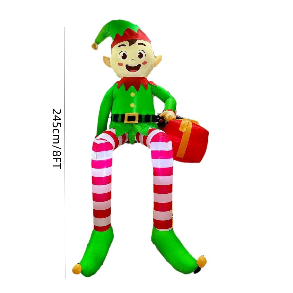 8FT Noel Şişme Oturan Elf Deko - Outdoor Lighting Effects incelemesi ve fiyatı
