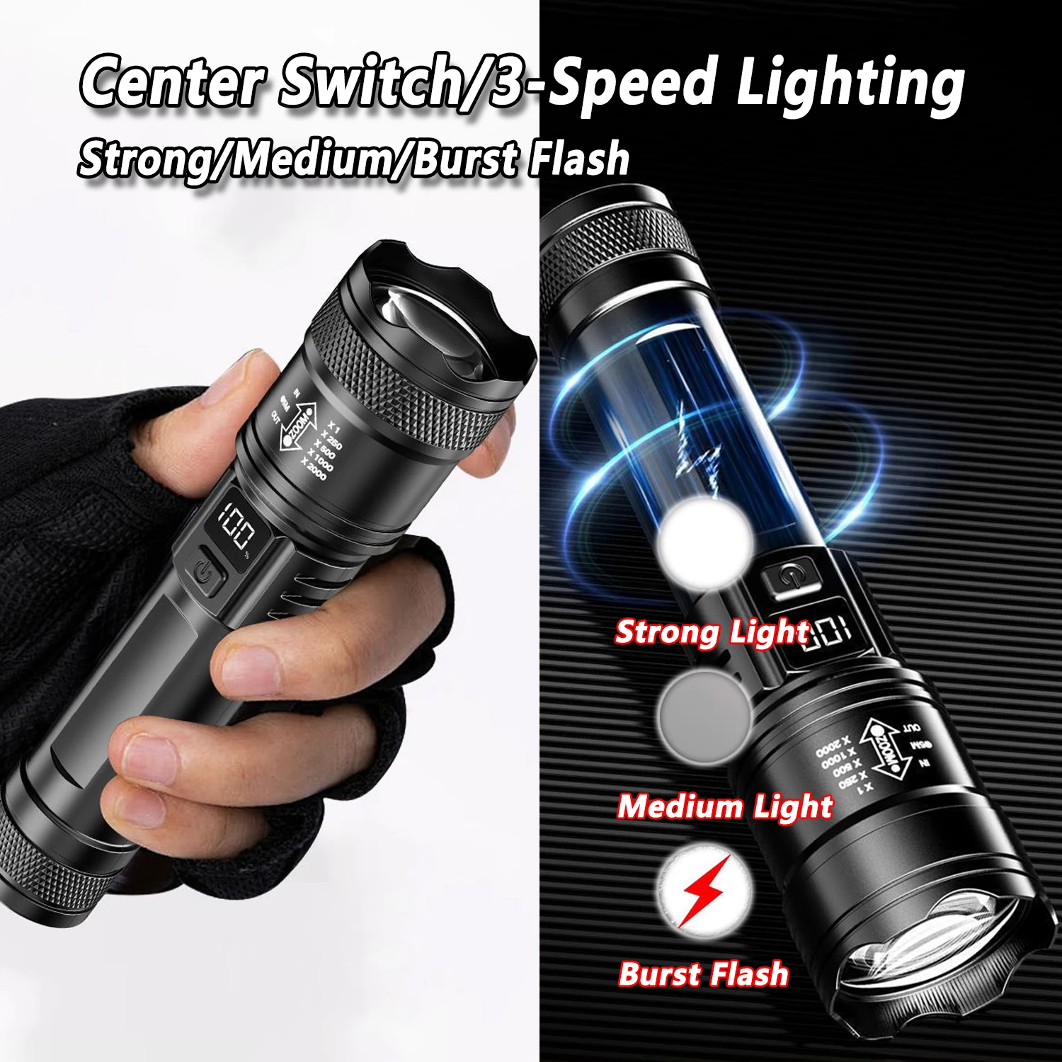Ultra Parlak LED El Feneri 200 - Outdoor Lighting Black incelemesi ve fiyatı