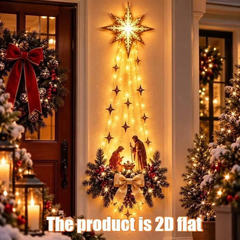 1 Adet Noel Kapı Süsü, Işıklı  - Outdoor Lighting Effects incelemesi ve fiyatı