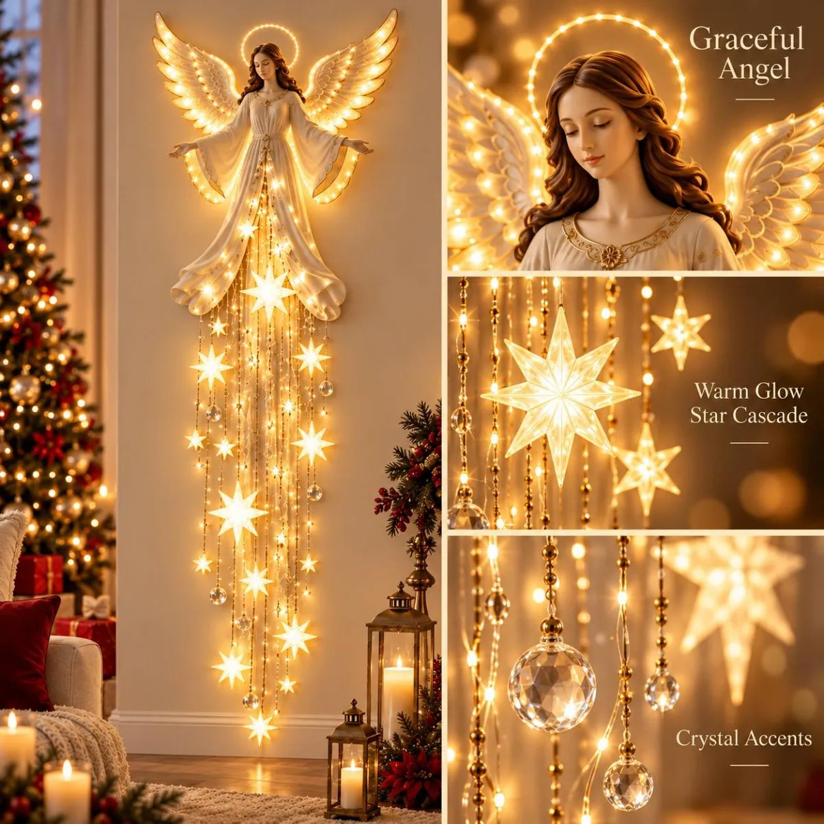 1 Adet Noel Kapı Süsü, Işıklı  - Outdoor Lighting Effects incelemesi ve fiyatı